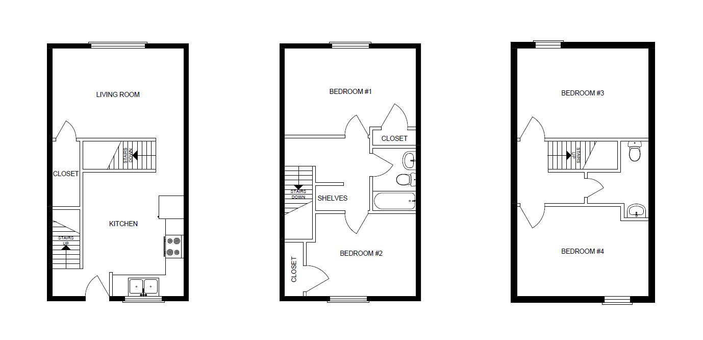 2 and 2 floor plan