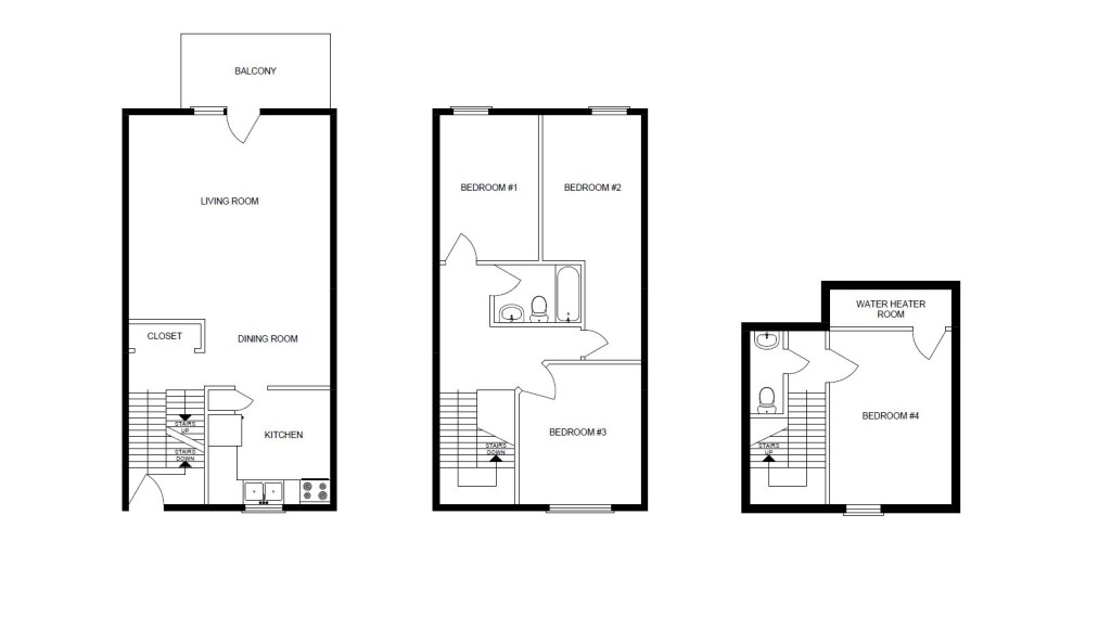 3 and 1 floor plans